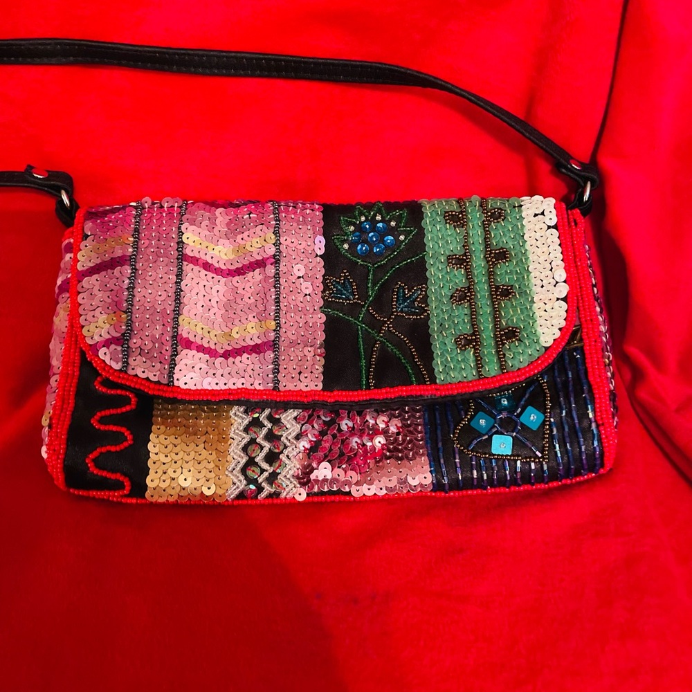 Colorful Patchwork Sequin Clutch